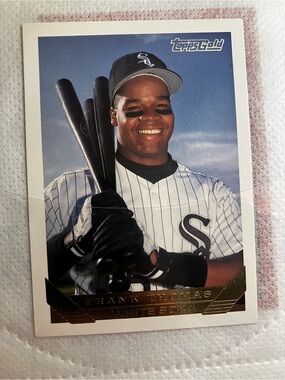 Topps Gold Frank Thomas Card - White, Black, Blue